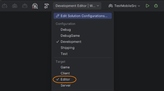 JetBrains Rider：执行 'Editor' 解决方案配置