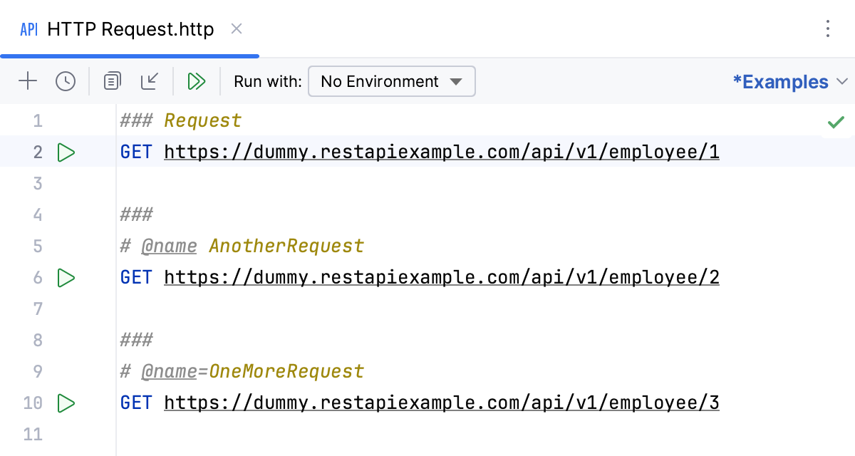 Enter the HTTP request name Enter the HTTP request name