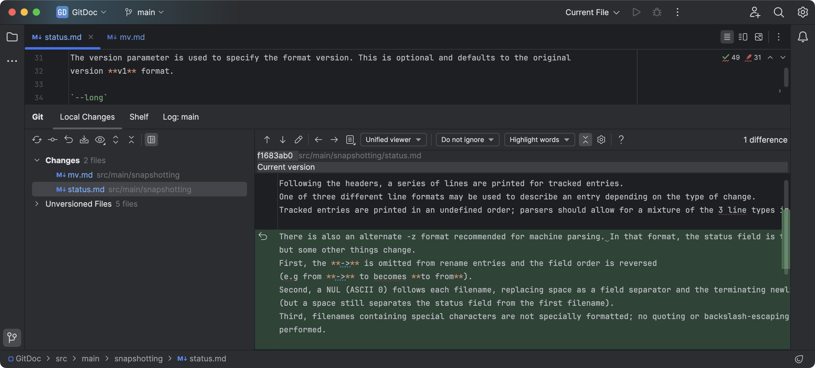 Commit and push changes to Git repository | JetBrains Rider Documentation