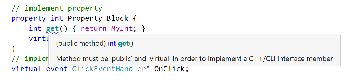 Method must be public and virtual Method must be public and virtual