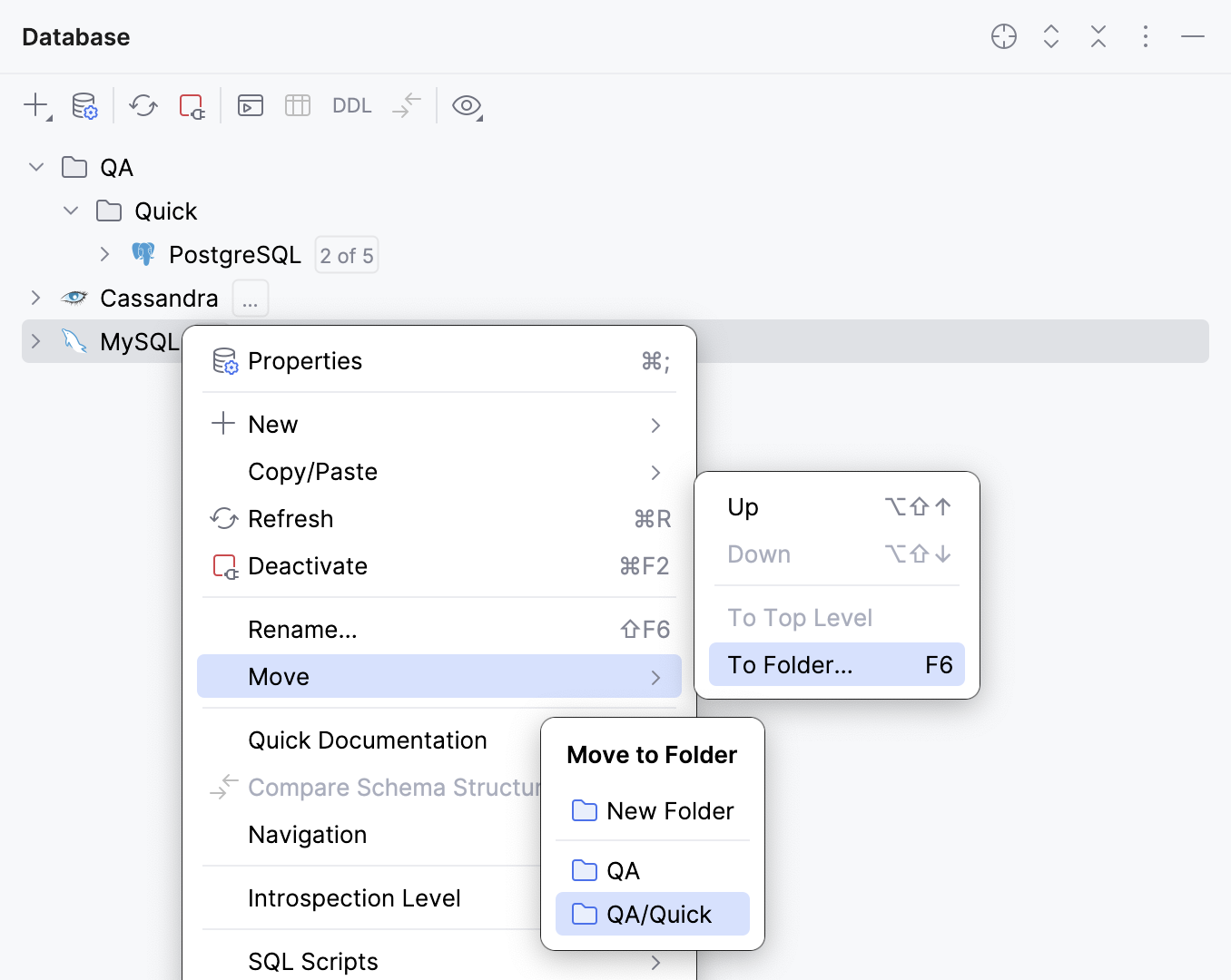 Move an item to a folder Move an item to a folder