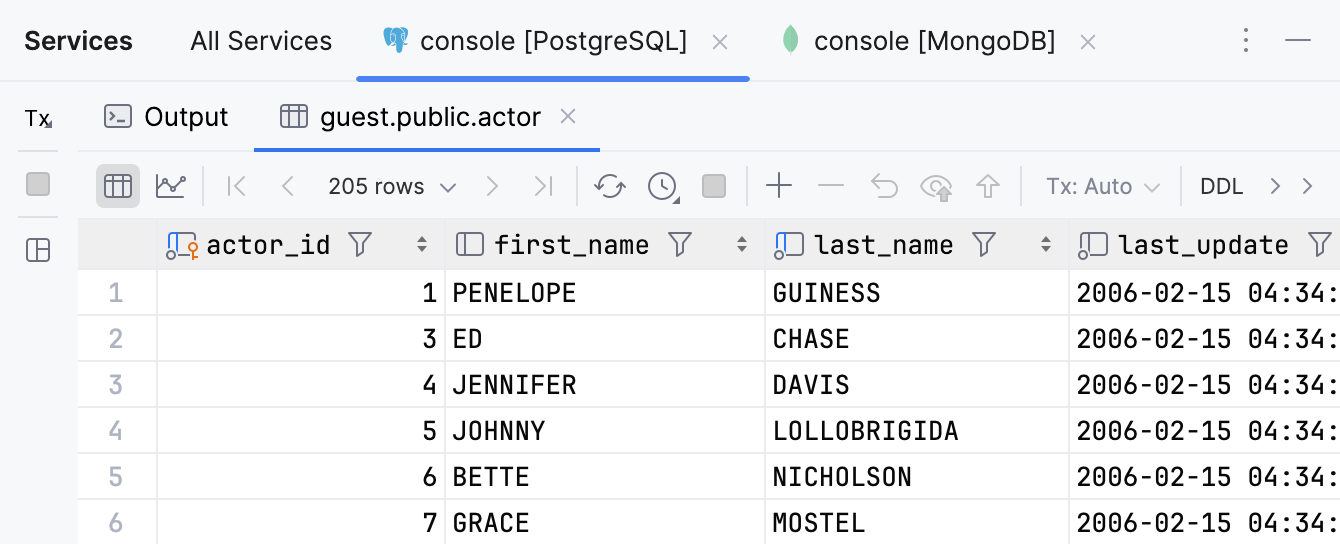 会话的新服务选项卡已开启