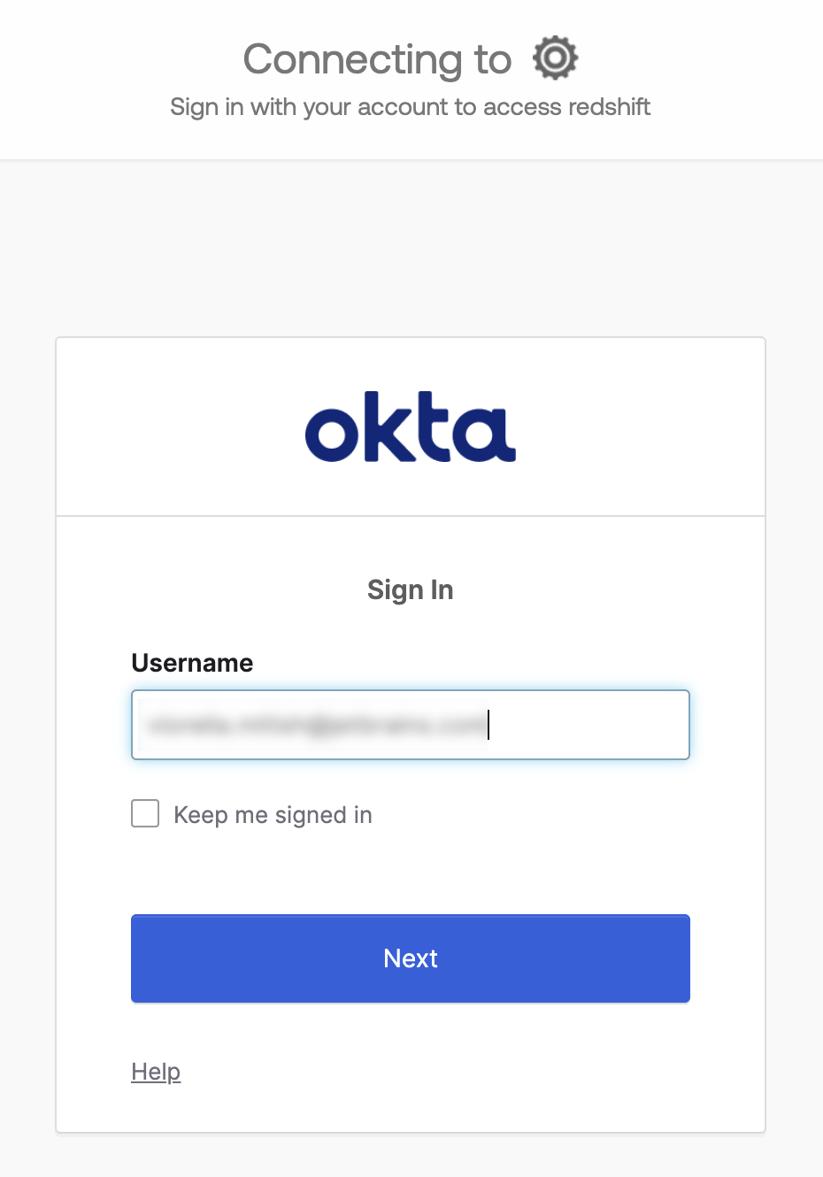 Log in to your Okta account on the Okta website