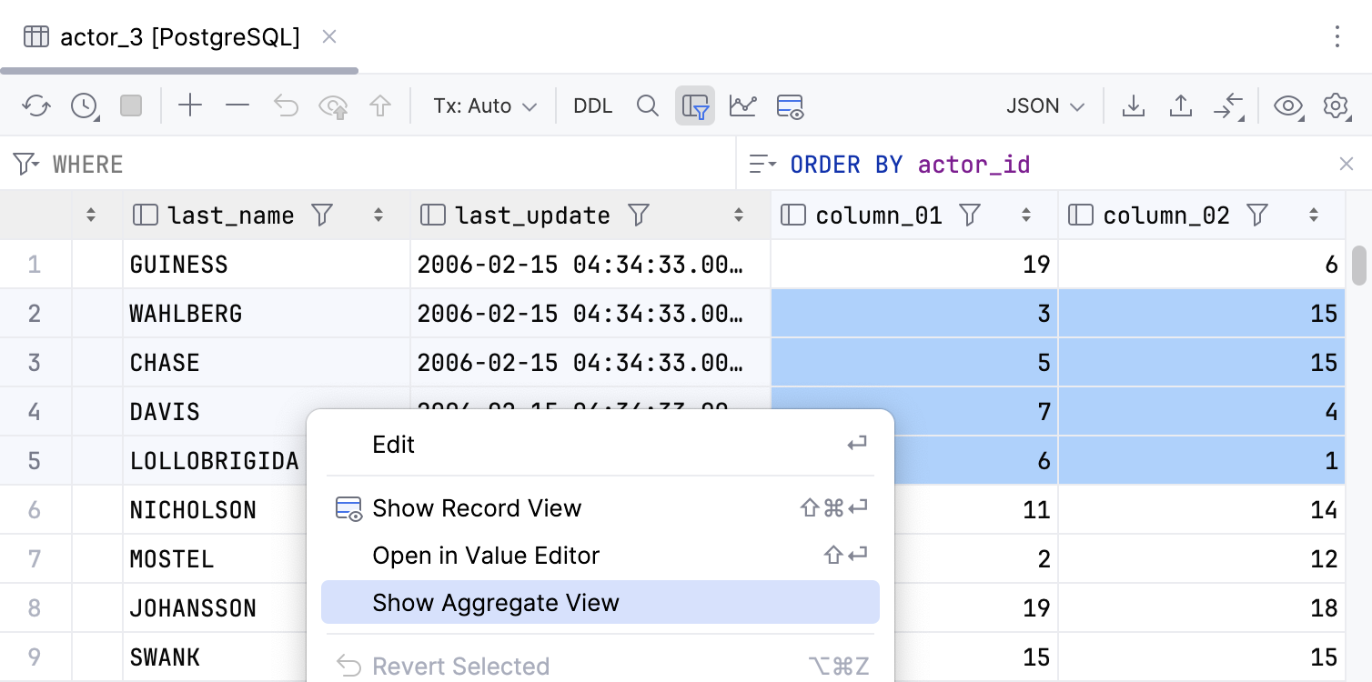 Open in Value Editor context menu option Open in Value Editor context menu option