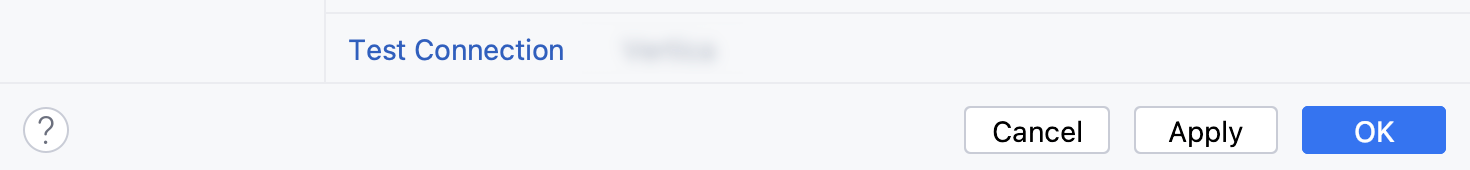 Test Connection link Test Connection link