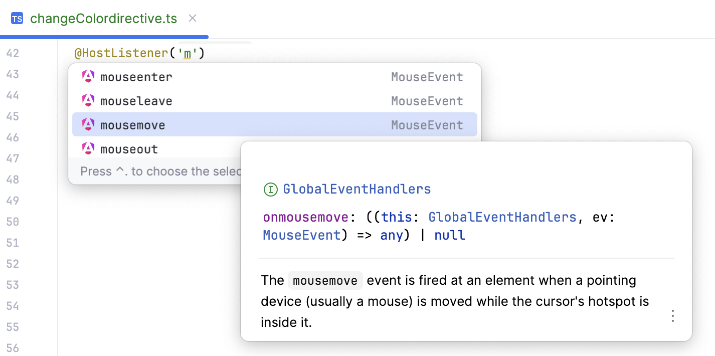 event completion for HostListeners