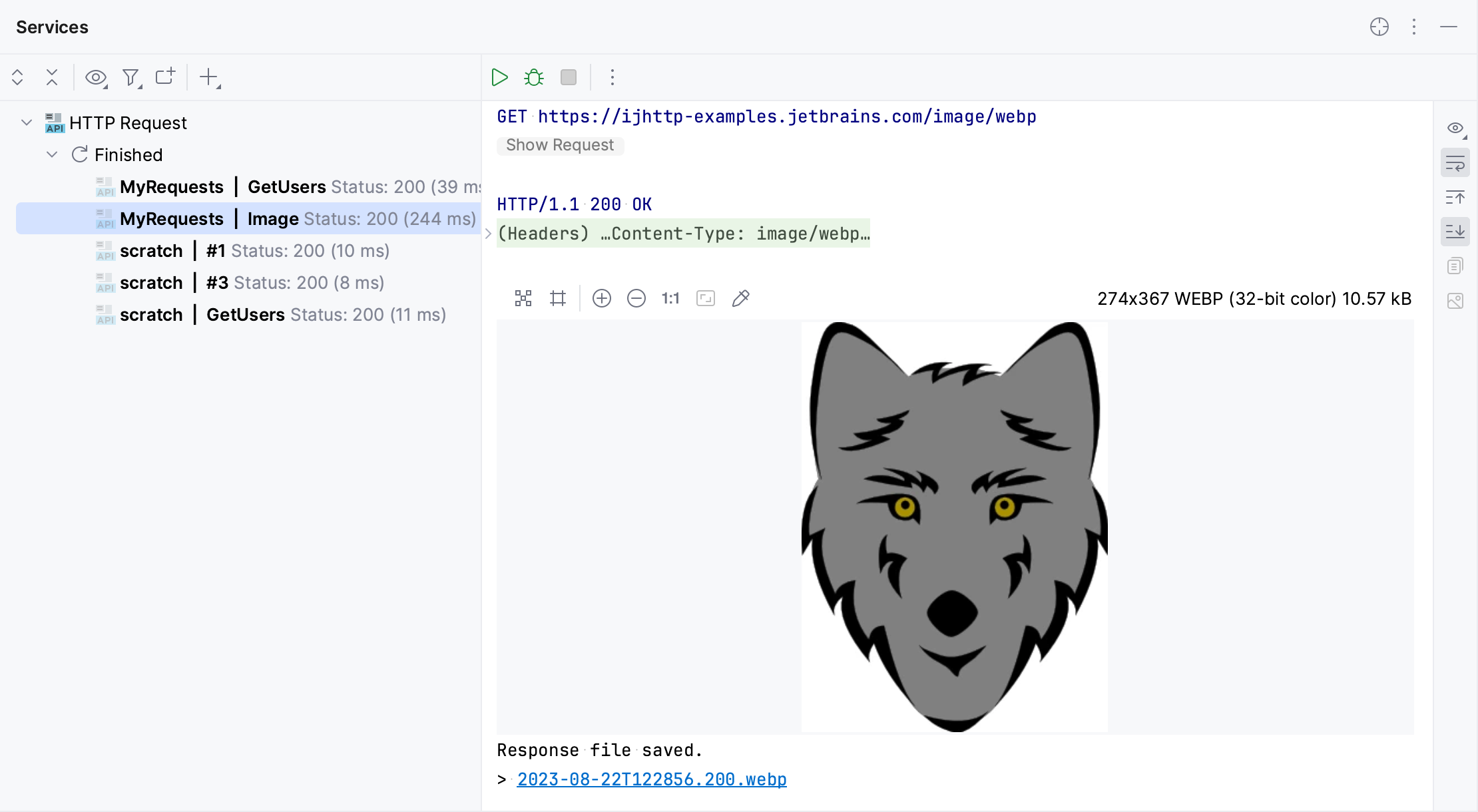 HTTP response with an image HTTP response with an image