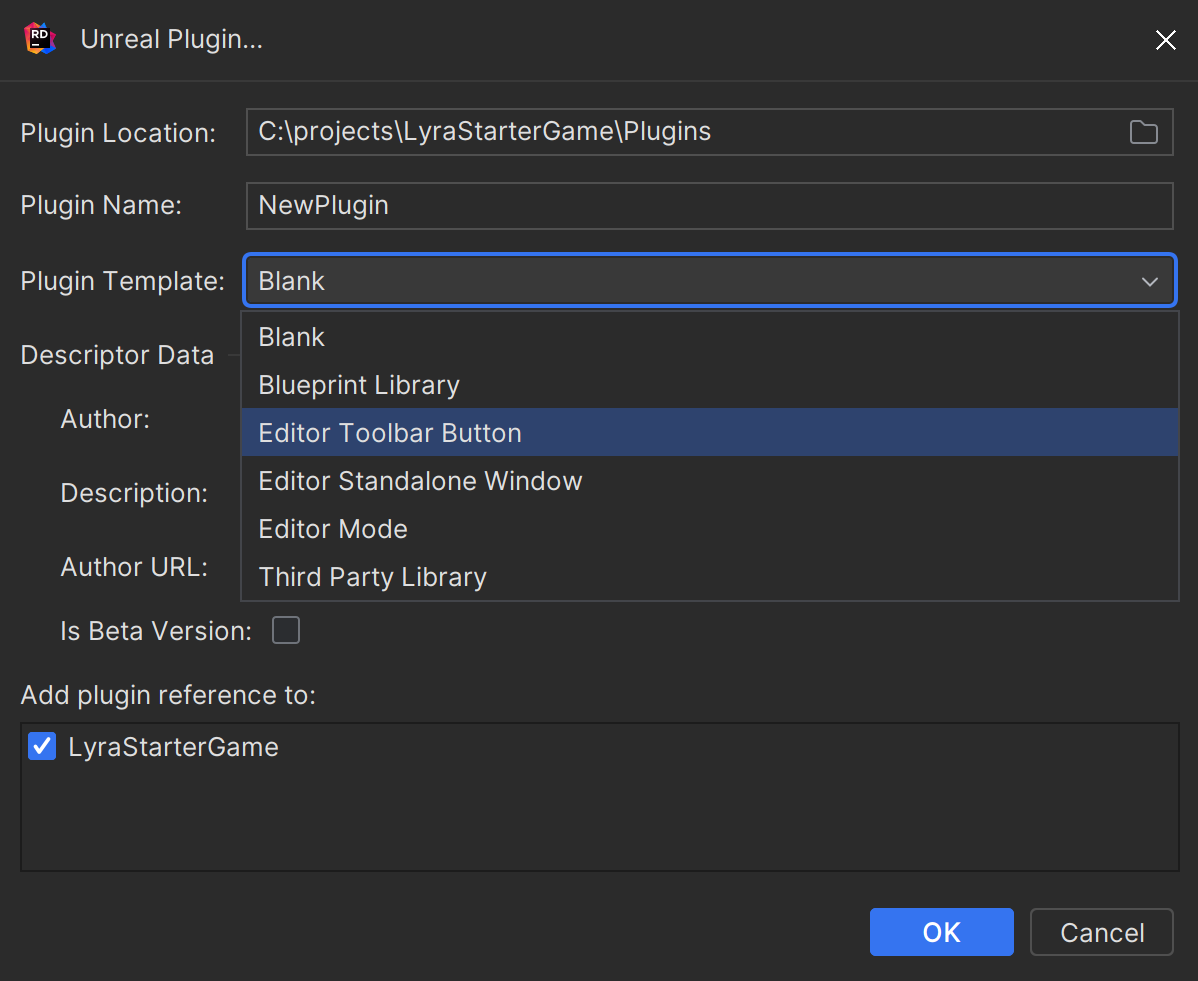 新建 Unreal 插件