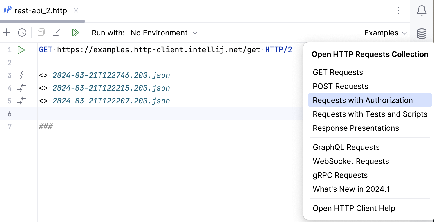 Open HTTP Requests Collection popup Open HTTP Requests Collection popup