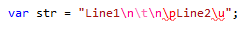 Highlighting of escape sequence in a string Highlighting of escape sequence in a string