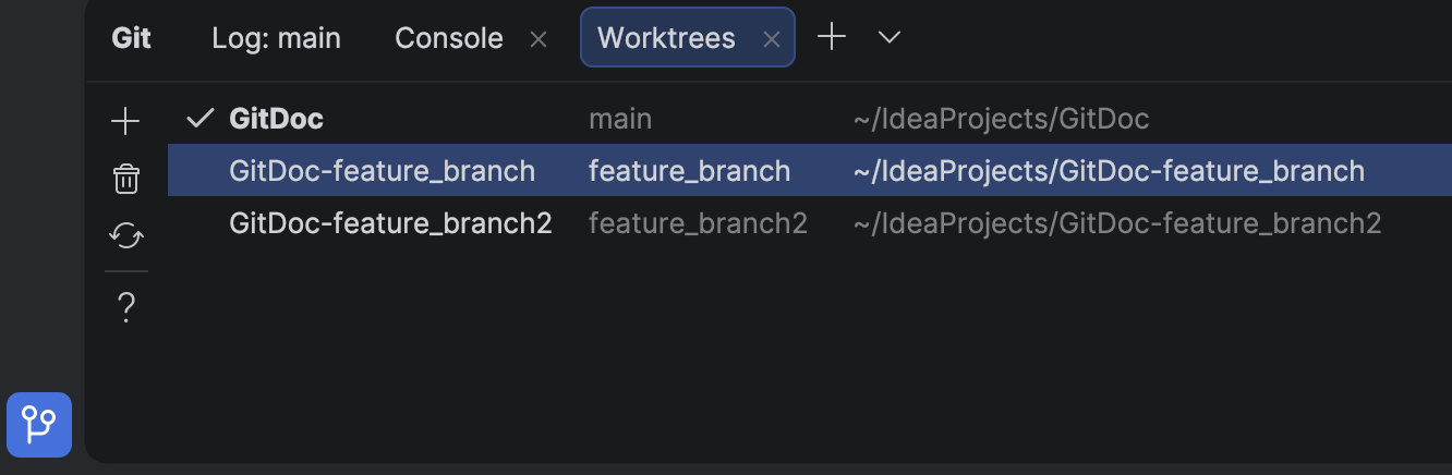 Git ワークツリーを使用する | JetBrains Rider ドキュメント