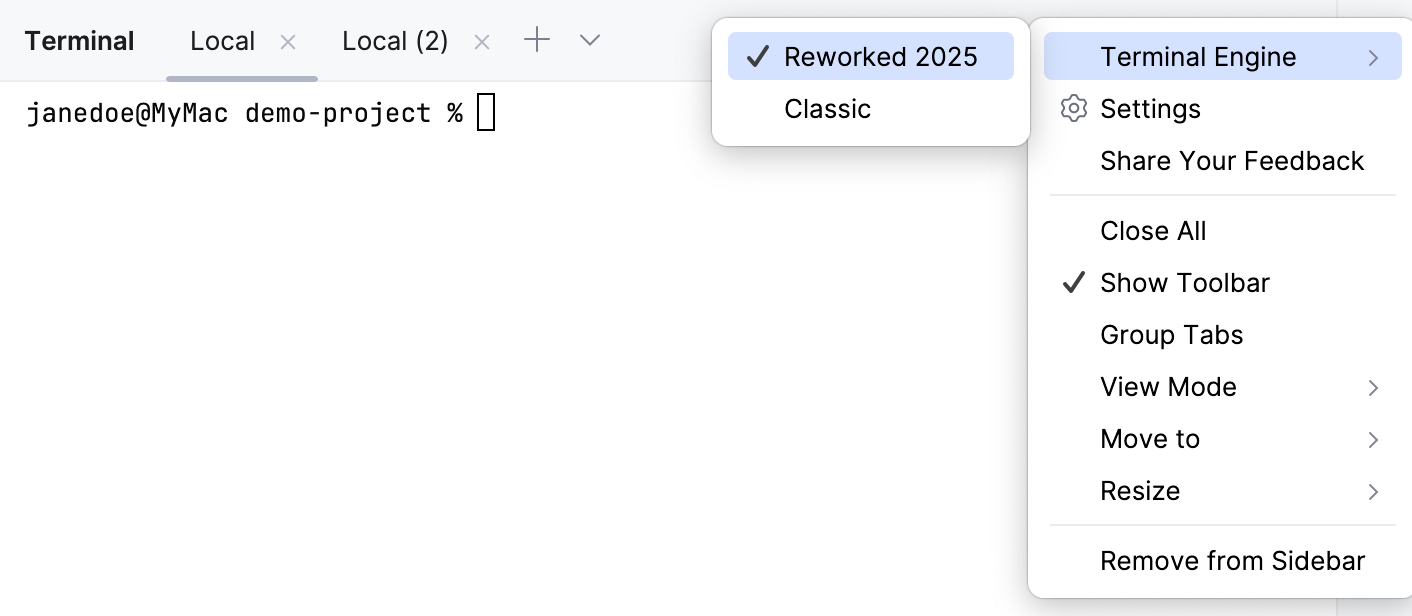 Terminal Select Engine