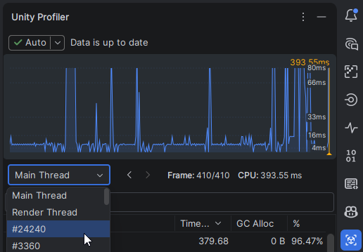 Unity Profiler threads Unity Profiler threads