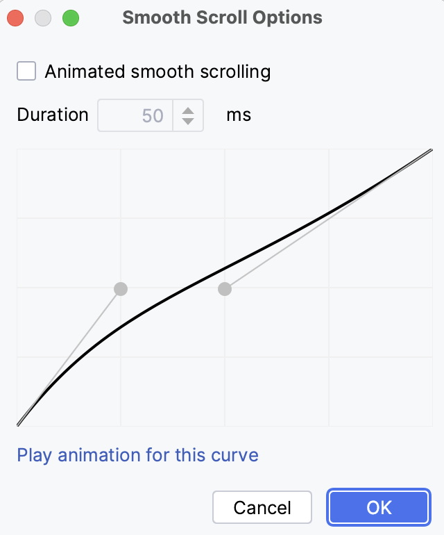 平滑滚动选项对话框