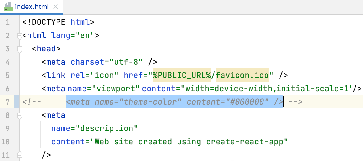 Line comment at first column is selected Line comment at first column is selected