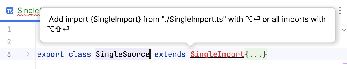 Import tooltip - single source of import