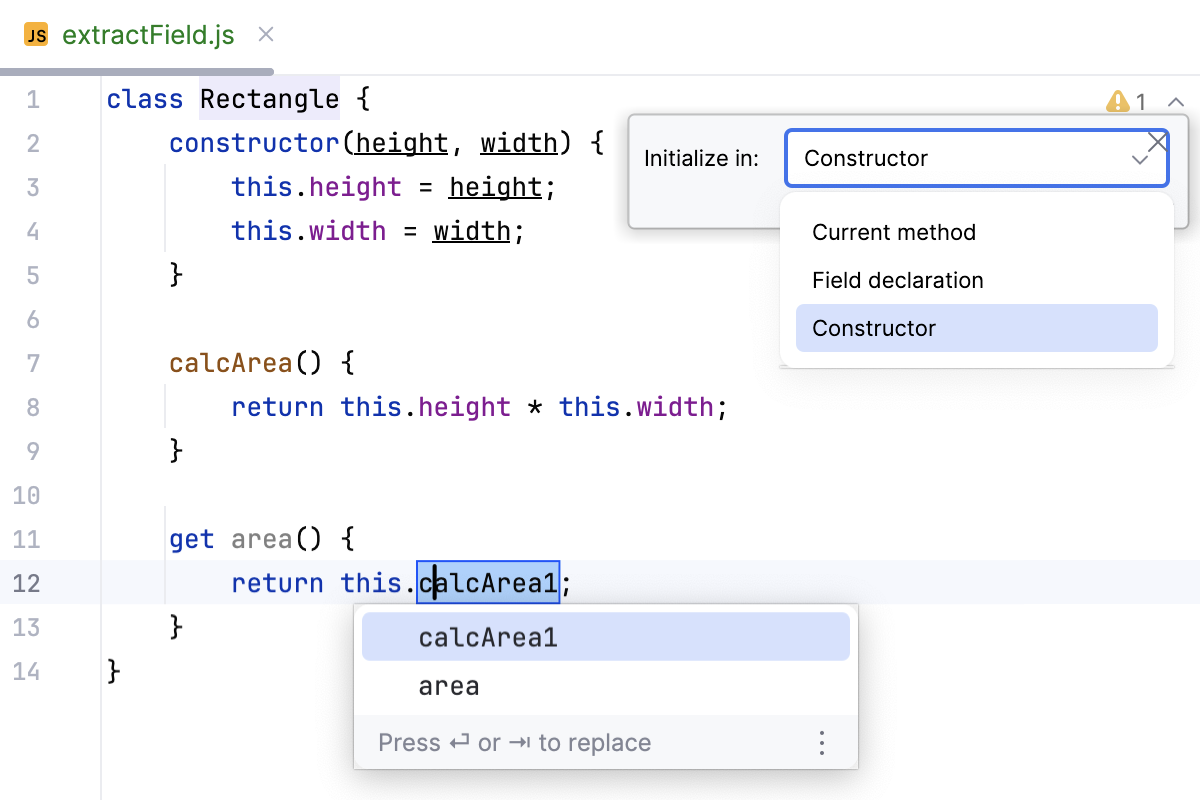 Extract field in-place