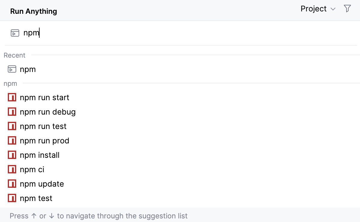 Run Anything: type the name of a package manager Run Anything: type the name of a package manager