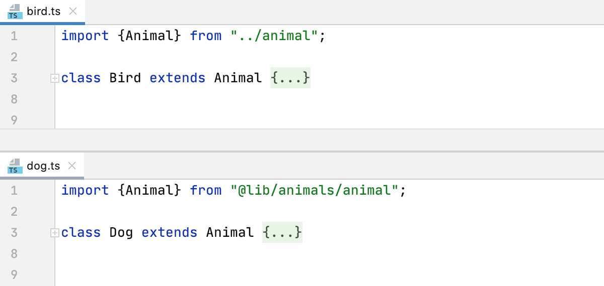 Import statement: relative path used Import statement: relative path used