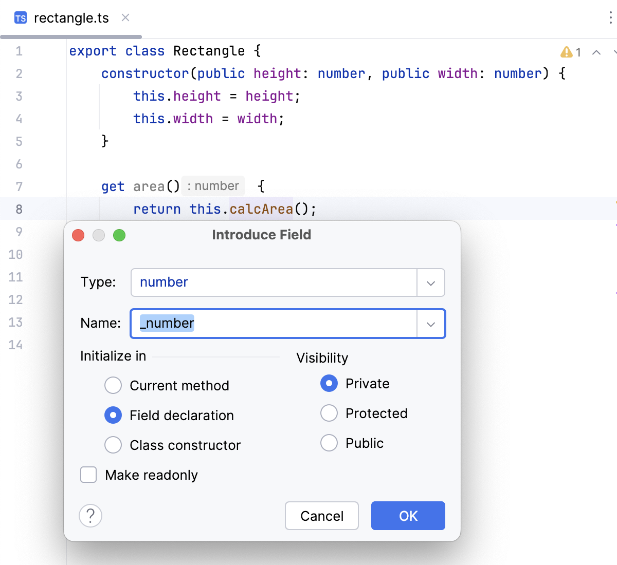 重构 TypeScript：引入字段
