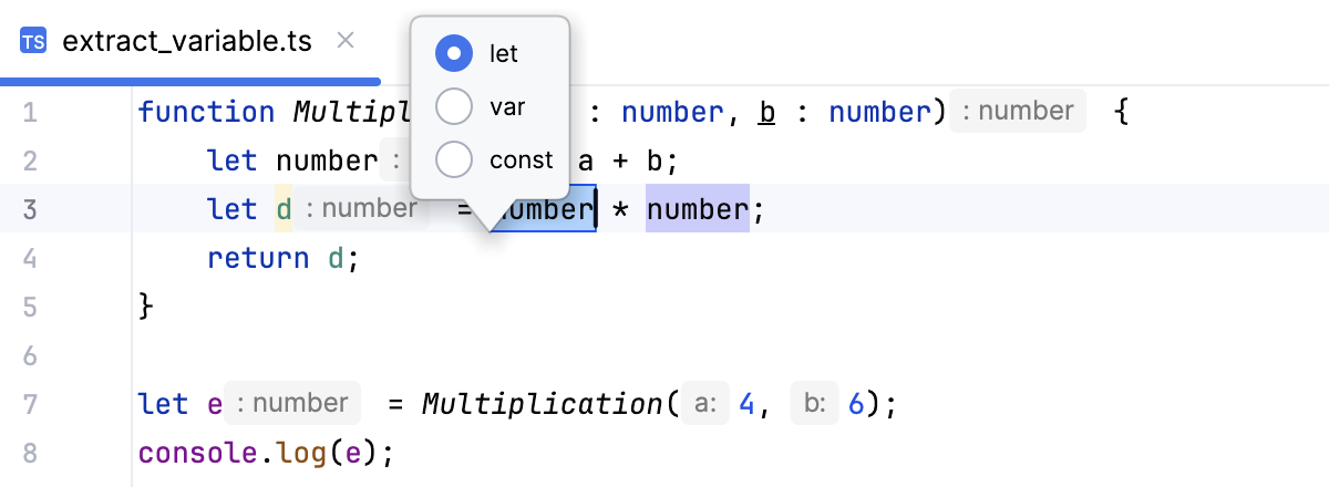 引入变量：选择范围