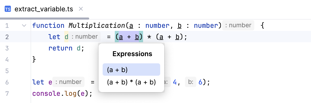 引入变量：选择表达式