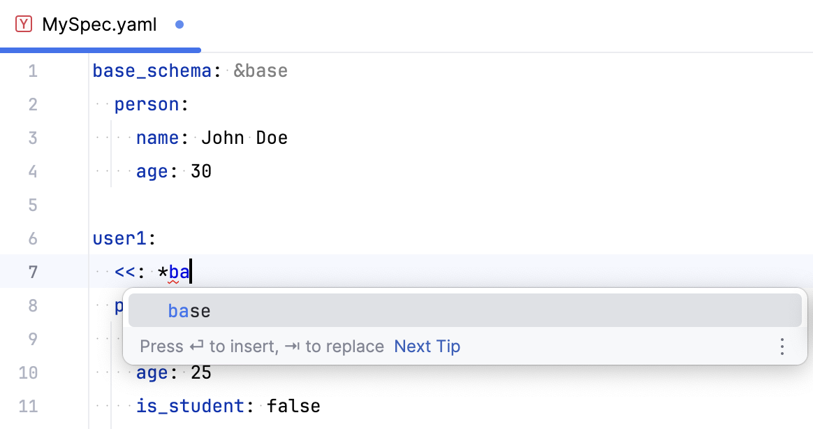 YAML:完成别名 YAML:完成别名