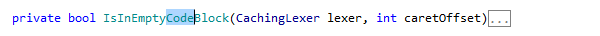 JetBrains&nbsp;Rider: using CamelHumps to extend selection within a word