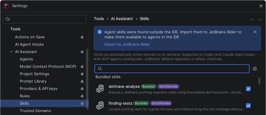 JetBrains Rider: .NET skills for AI agents JetBrains Rider: .NET skills for AI agents