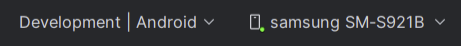 JetBrains&nbsp;Rider: Device manager on the toolbar
