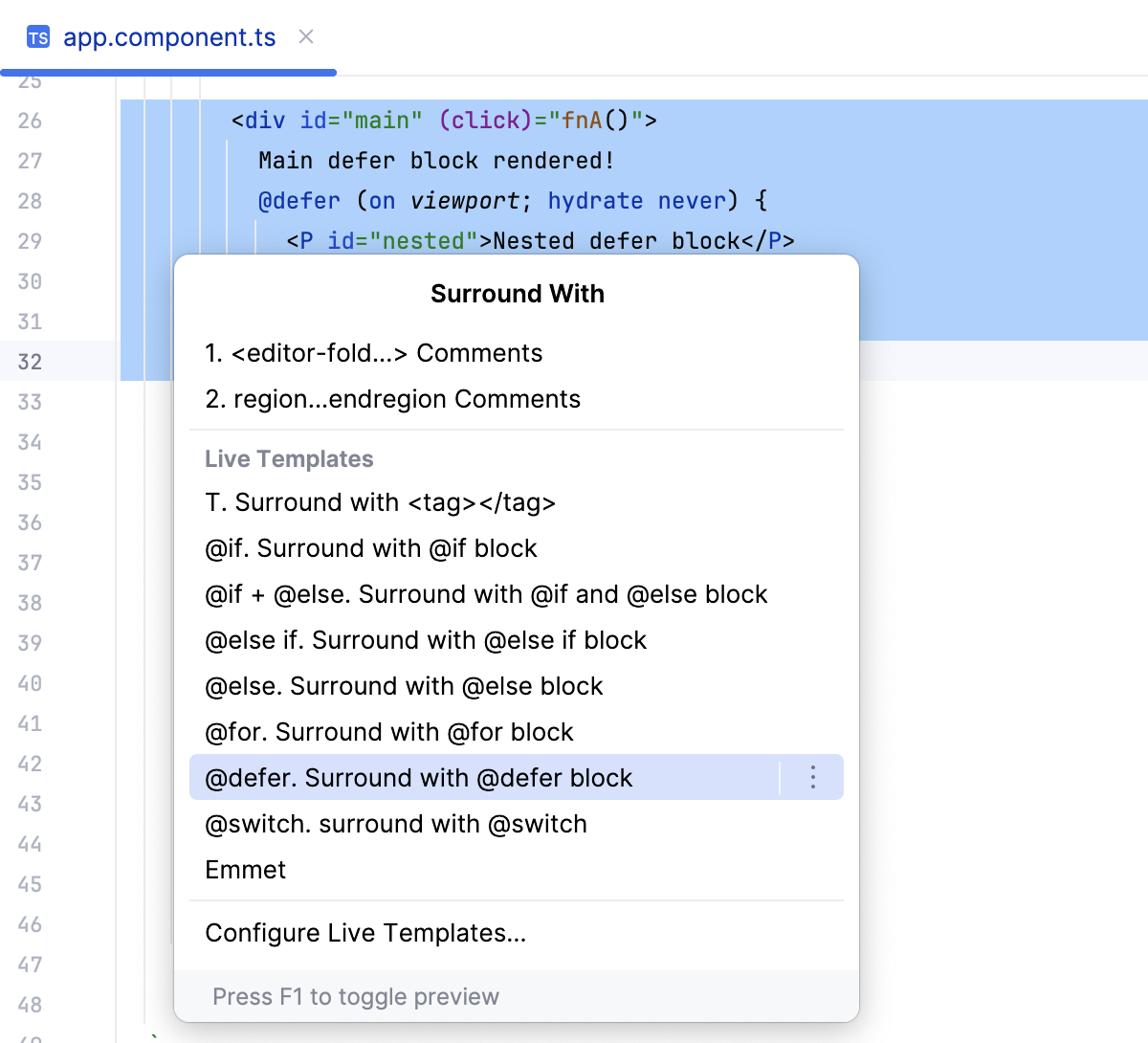Wrap HTML block