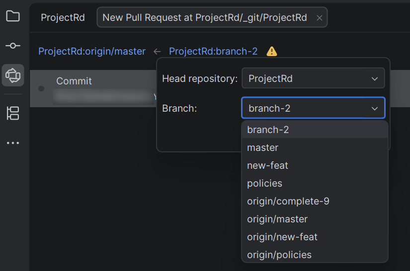 JetBrains Rider: New Azure DevOps pull request branch JetBrains Rider: New Azure DevOps pull request branch