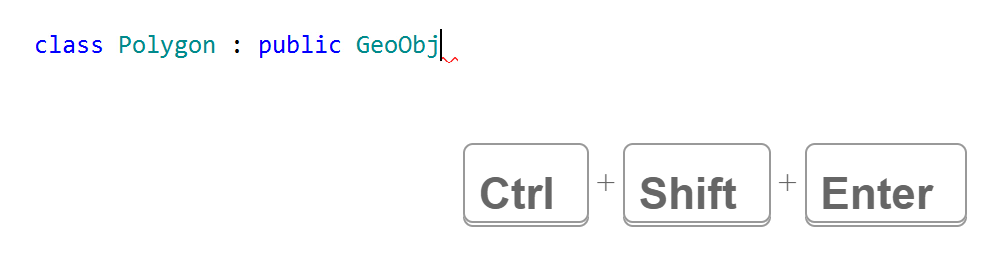 JetBrains&nbsp;Rider C++: complete statement