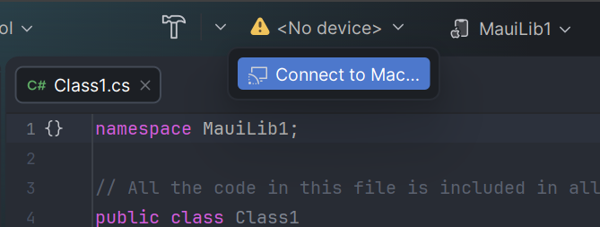 JetBrains Rider: Connect to Mac entry point JetBrains Rider: Connect to Mac entry point