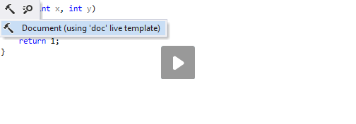 JetBrains&nbsp;Rider: generating documentation comments