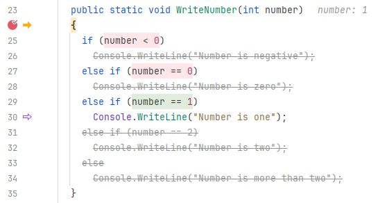 JetBrains Rider: predictive debugger is the colorized mode JetBrains Rider: predictive debugger is the colorized mode