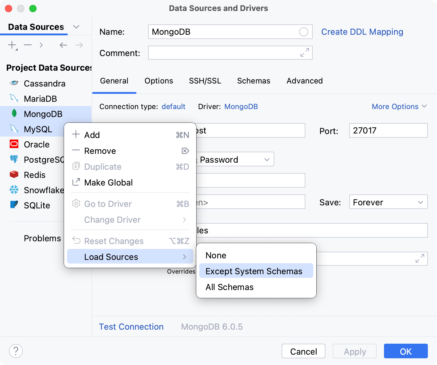 Load source code for a data source Load source code for a data source
