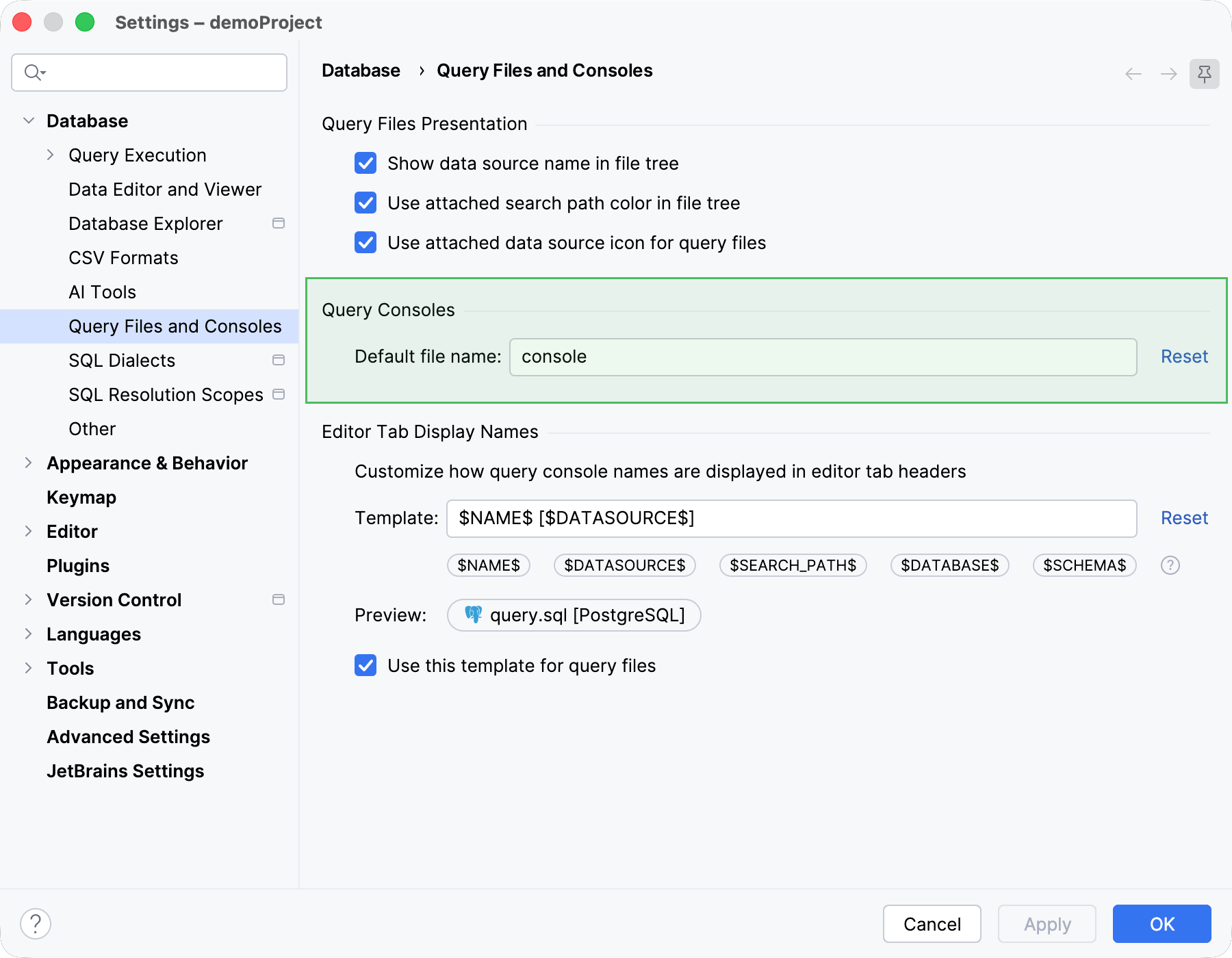 Customize how query console names are displayed in editor tab headers Customize how query console names are displayed in editor tab headers