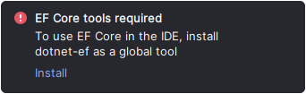 JetBrains&nbsp;Rider: Install dotnet ef
