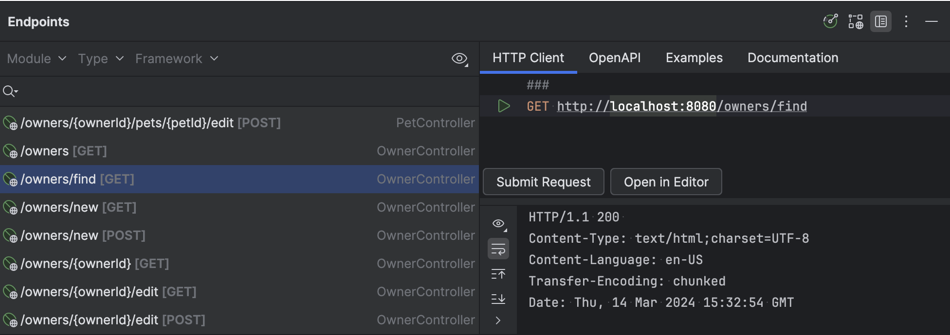 Endpoints tool window | JetBrains Rider Documentation