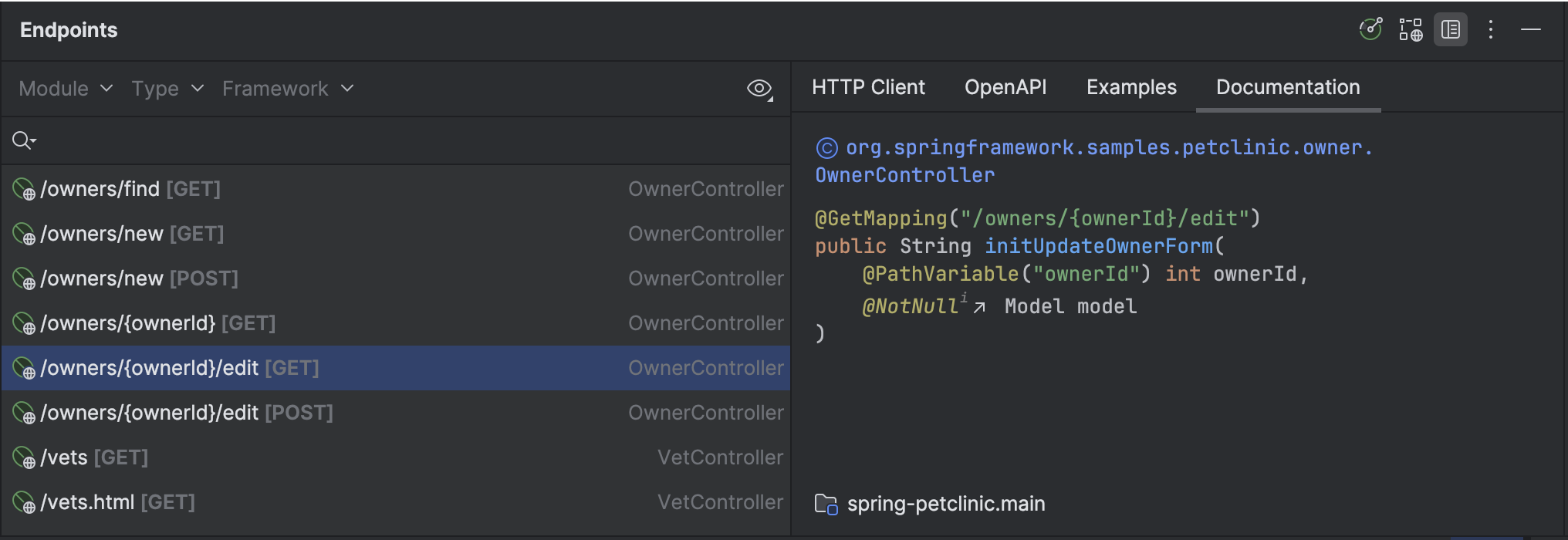 Endpoints tool window | JetBrains Rider Documentation