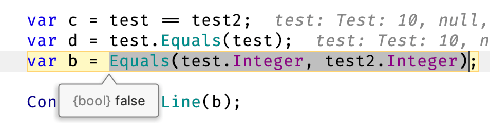 JetBrains&nbsp;Rider: Evaluating selected expression in an editor tooltip