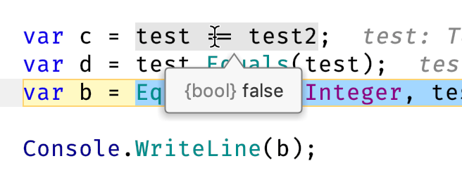 JetBrains&nbsp;Rider: Evaluating expression in an editor tooltip