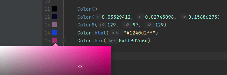 JetBrains&nbsp;Rider: Action indicators in GDScript - Color picker