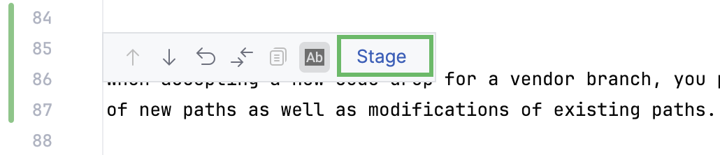 Stage change from the editor