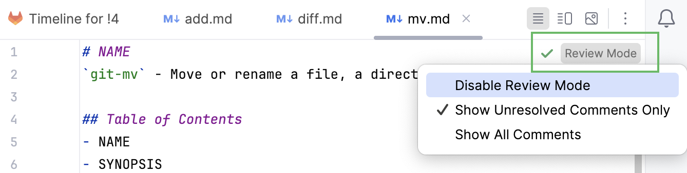 Popup with options