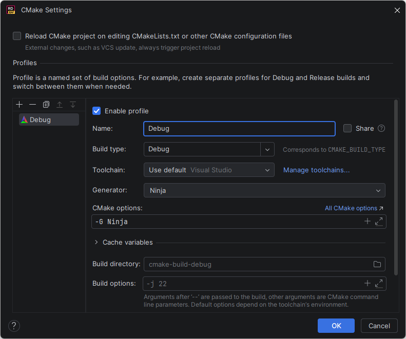 JetBrains Rider: Godot project. CMake settings JetBrains Rider: Godot project. CMake settings