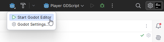 JetBrains&nbsp;Rider: Start Godot editor