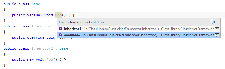 JetBrains&nbsp;Rider: Hidden inheritor