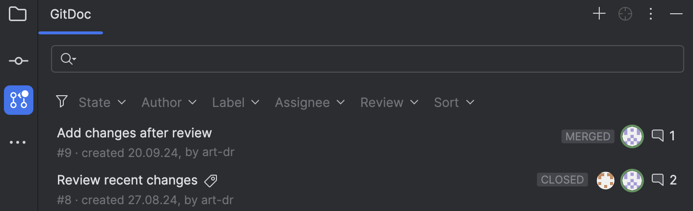 Review incoming GitHub pull requests | JetBrains Rider Documentation
